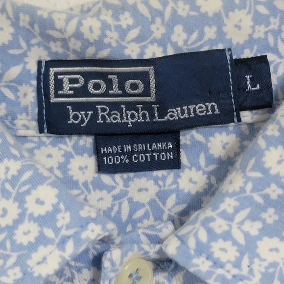 Ralph Lauren Classic Old Money Polo Golf Shirt Men’s Large Floral Design - Picture 3 of 4